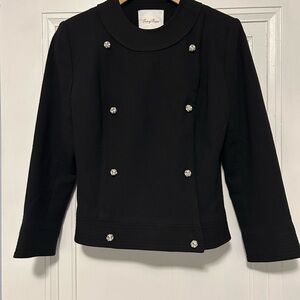 Tracy Reese Black Double-Breasted Blazer